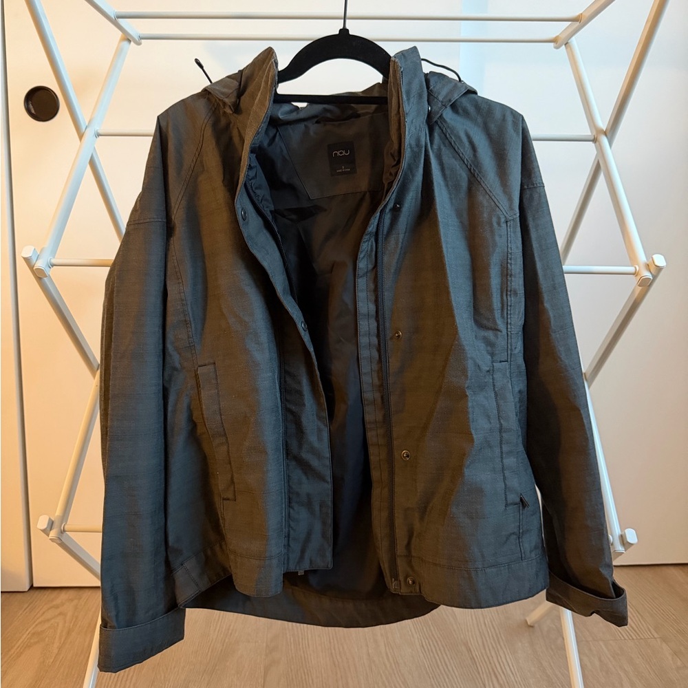 Nau Charcoal Gray Lightweight Rain Jacket